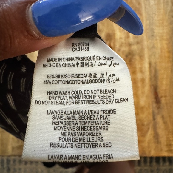 BCBG BCBGMAXAZRIABlack and white waterfall Sweater Long sleeve silk and cotton - Picture 7 of 7